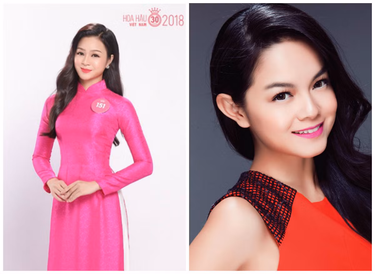 Thí sinh Hoa hậu Việt Nam Nguyễn Thị Nhật Minh - cô sinh viên ĐH Ngoại thương TP HCM được mệnh danh là "em gái Phạm Quỳnh Anh" vì cả hai đều có vẻ đẹp tròn trịa.