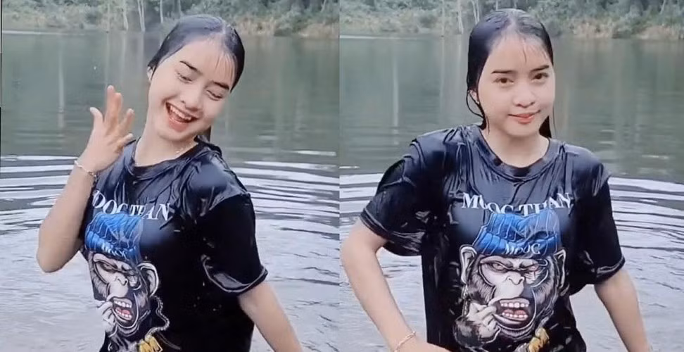 Trước đó, "sơn nữ Ba Na" từng bị chỉ trích khi quay clip mặc váy nhảy nhót dưới hồ nước và phần áo ướt bó sát cơ thể.