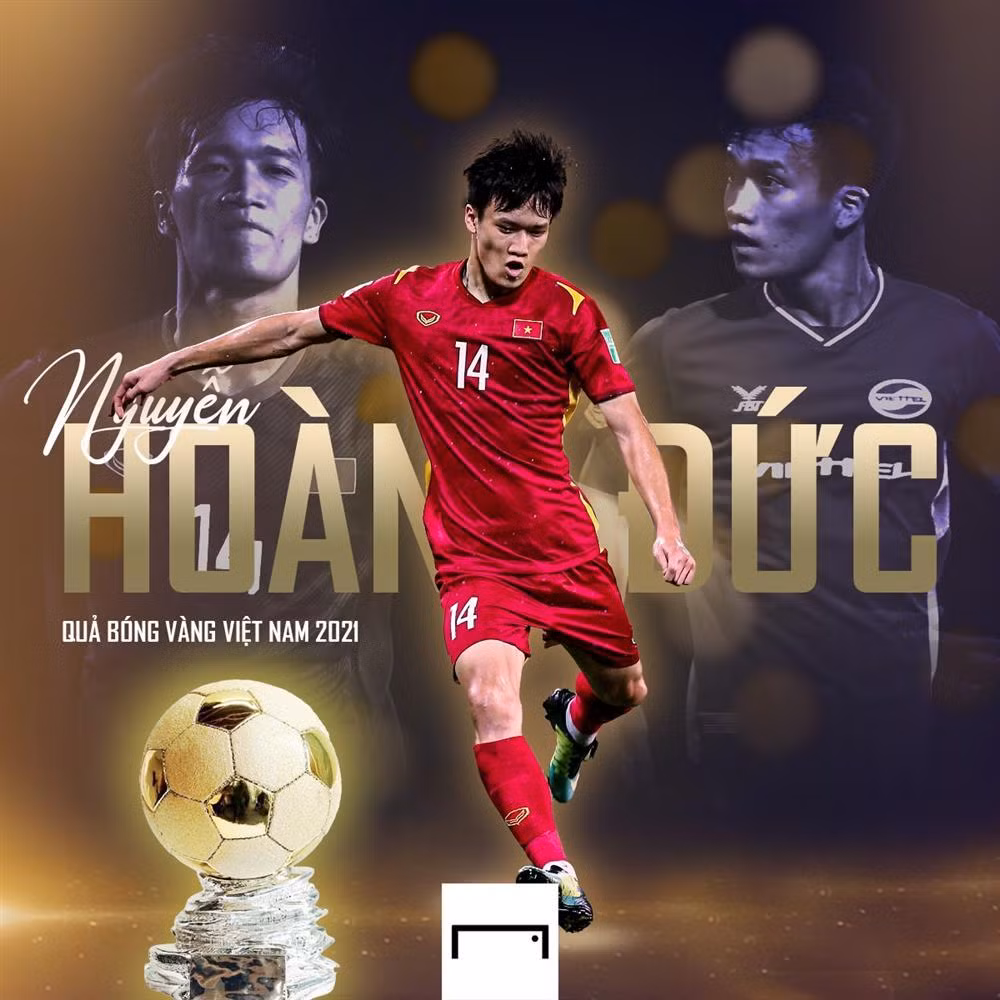 Tối 16/2, tiền vệ Hoàng Đức trở thành chủ nhân của Quả bóng vàng Việt Nam 2021.