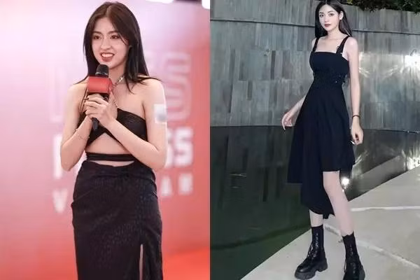 Thanh Tâm cũng từng gây xôn xao khi lộ vòng eo bánh mì trong một cuộc thi về sắc đẹp. Ảnh: Tổng hợp