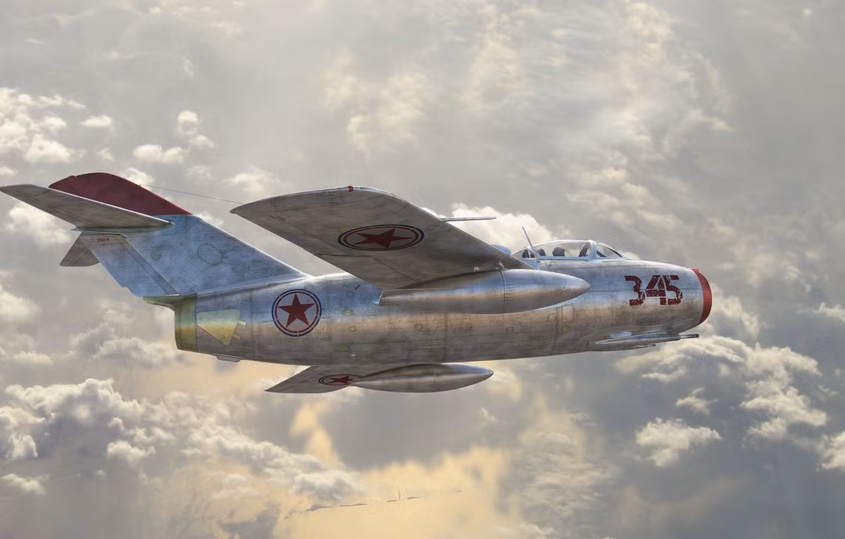 Toàn bộ 34 chiến đấu cơ MiG-15 được Triều Tiên sử dụng đều chỉ phục vụ cho mục đích huấn luyện. Nguồn ảnh: Sina.