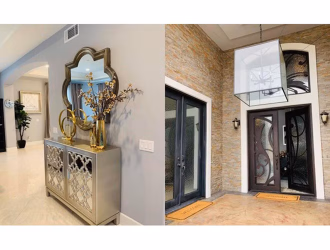 Ngôi nhà có diện tích 400 m2 được thiết kế theo phong cách hiện đại nhưng vẫn giữ nhiều nét Á Đông trong cách bài trí
