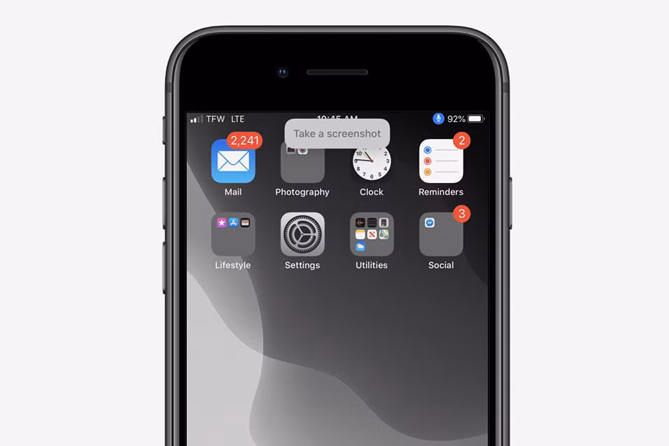 Cách chụp ảnh màn hình iPhone bằng giọng nói.