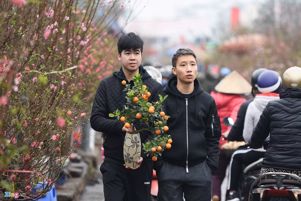 Chợ hoa năm nay cũng xuất hiện nhiều loại cây độc lạ như quất Nhật, mai đỏ Trung Quốc, kim ngân lượng... giá dao động vài trăm nghìn đến vài triệu đồng.