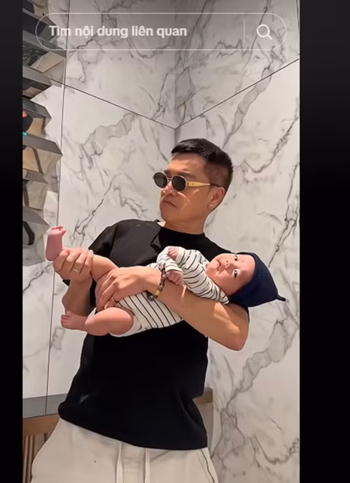 Quang Minh cho biết, nếu con trai có cơ duyên hoạt động nghệ thuật, anh mong mọi người sẽ biết tới con với nghệ danh Tăng Minh Khôi. Ảnh: FB Quang Minh.