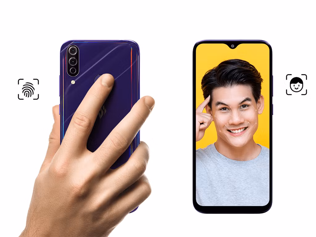 Tại phiên bản VOS cập nhật, Vsmart Joy 3 trang bị công nghệ bảo mật nhận dạng khuôn mặt, kết hợp với bảo mật vân tay truyền thống.