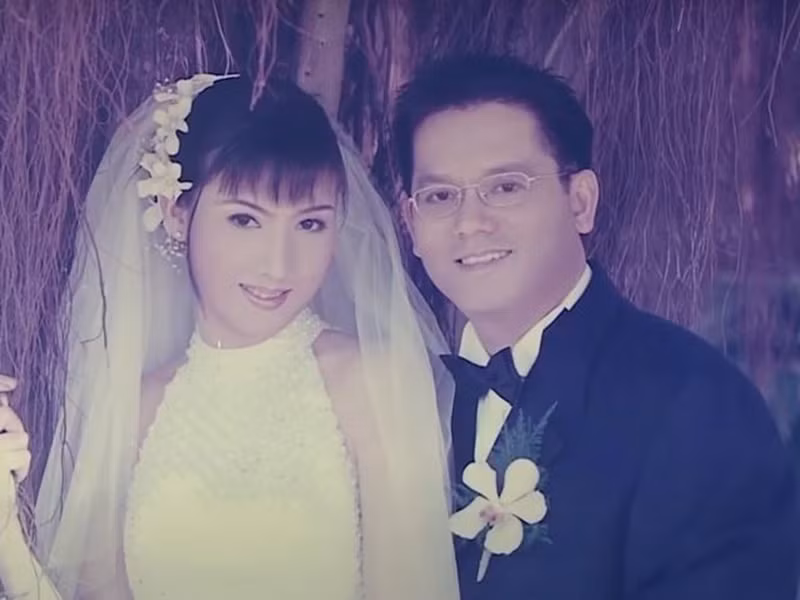 Năm 2002, Hiền Mai kết hôn với doanh nhân Nguyễn Hoàng Minh. Sau đám cưới, nữ diễn viên quyết ở Việt Nam vì mẹ, còn doanh nhân Hoàng Minh ở Mỹ. Được 1 năm, chồng Hiền Mai chấp nhận bỏ công việc rất tốt ở Mỹ để về Việt Nam. Ảnh: Dân Trí