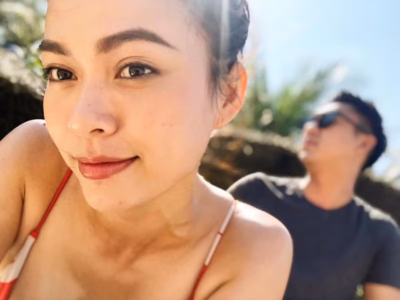 Mâu Thủy và người yêu 8 năm từng cùng tham gia học đào tạo người mẫu nhưng sau đó chỉ có Mâu Thủy theo đuổi nghề còn nửa kia của cô chuyển sang kinh doanh. Ảnh: Vietnamnet