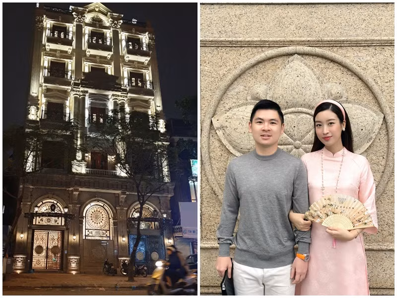 Tháng 10/năm 2022, Hoa hậu Mỹ Linh kết hôn với Đỗ Vinh Quang - con trai thứ của “bầu” Hiển. Sau đám cưới, Mỹ Linh sống cùng gia đình chồng trong căn biệt thự ngay vị trí trung tâm tại Hà Nội. Đỗ Vinh Quang chia sẻ trên Dân Việt, gia đình anh mấy thế hệ sống chung, mỗi gia đình nhỏ sống 1 tầng với không gian riêng và sẽ dành thời gian phù hợp để tham gia các hoạt động chung của cả nhà. Ảnh: FB Mỹ Linh, Arttimes.