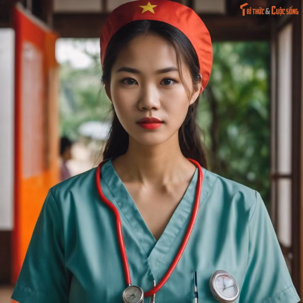 Chân dung một nữ điều dưỡng.