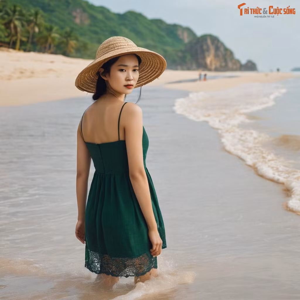 Người đẹp Việt trên bãi biển.
