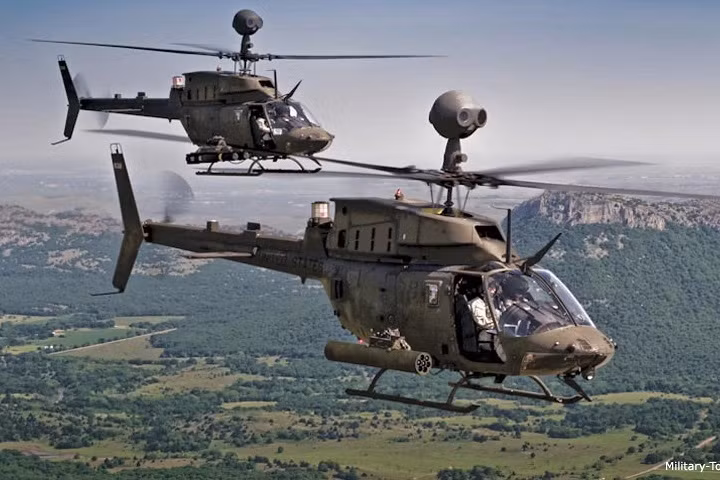 OH-58D là bước phát triển thêm của phiên bản OH-58 Kiowa trước đó. OH-58D là kết quả của chương trình cải tiến trực thăng lục quân Mỹ.