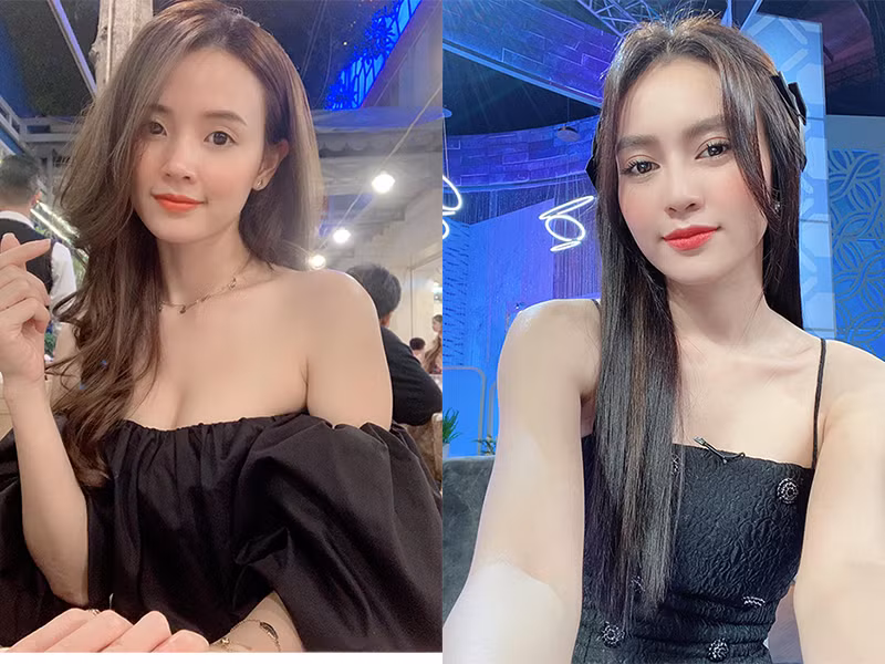 Mặc gợi cảm, 2 bóng hồng vây quanh Chi Dân cuốn hút không kém cạnh nhau.