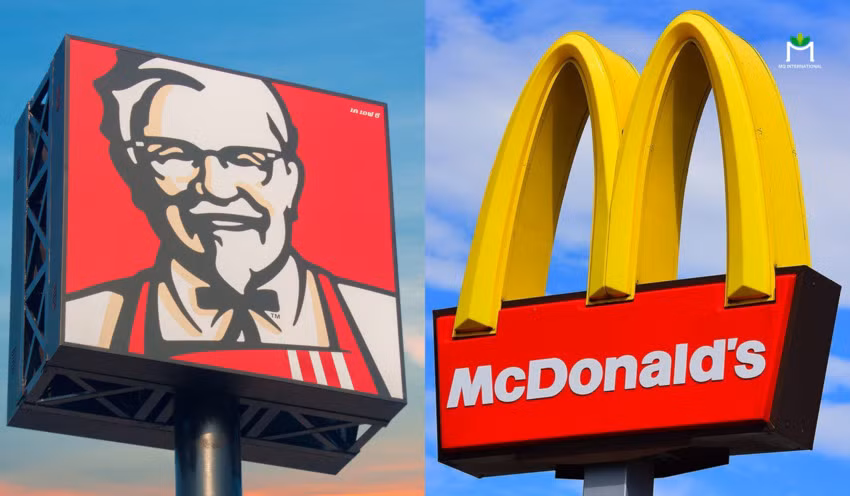 Trong lĩnh vực đồ ăn nhanh, KFC &amp; McDonald's được coi là đối thủ đáng gờm của nhau suốt nhiều năm.