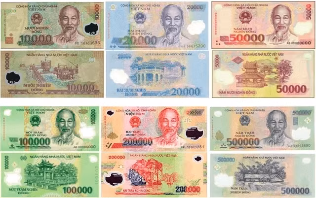 Trải qua nhiều thăng trầm, biến động cả về kinh tế lẫn chính trị, tiền giấy ở Việt Nam hiện đã có diện mạo khác biệt hoàn toàn. Ảnh: Internet