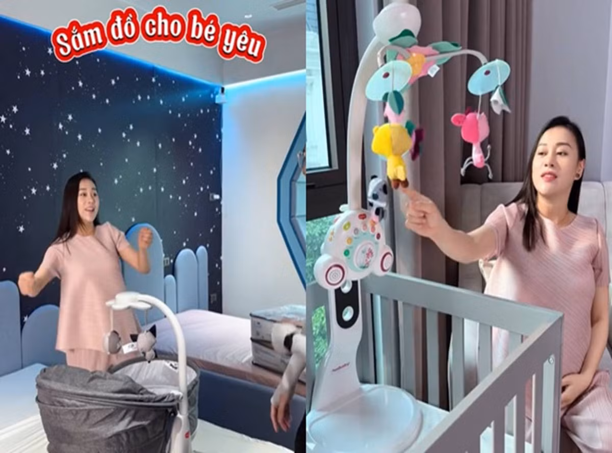 Căn phòng có 2 giường size nhỏ với phần đầu giường cách điệu siêu đáng yêu.