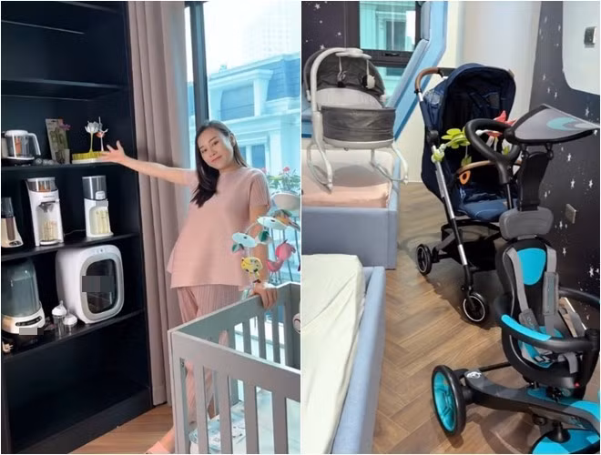 Có thể thấy, căn phòng vợ chồng Phương Oanh dành cho 2 nhóc tỳ được trang trí hợp với ý tưởng cho toàn bộ căn nhà.