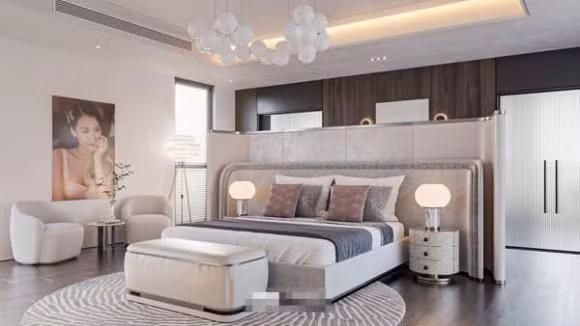 Phòng ngủ hiện đại và sang trọng.