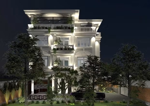 Lý Nhã Kỳ hiện sống trong căn biệt thự Lynk Tower tọa lạc tại vị trí đắc địa ở Q.1 (TP HCM). Ngôi nhà có dáng dấp của một tòa lâu đài đồ sộ. Ảnh: FB Ly Nha Ky
