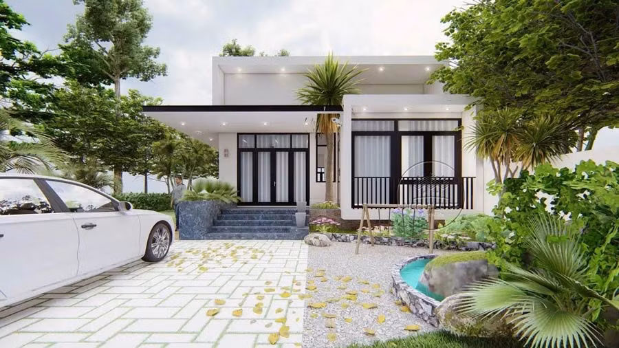 Ngày nay, mái tôn có khả năng chống nóng, chống ồn và có tính thẩm mỹ cao. Ảnh: Neohouse