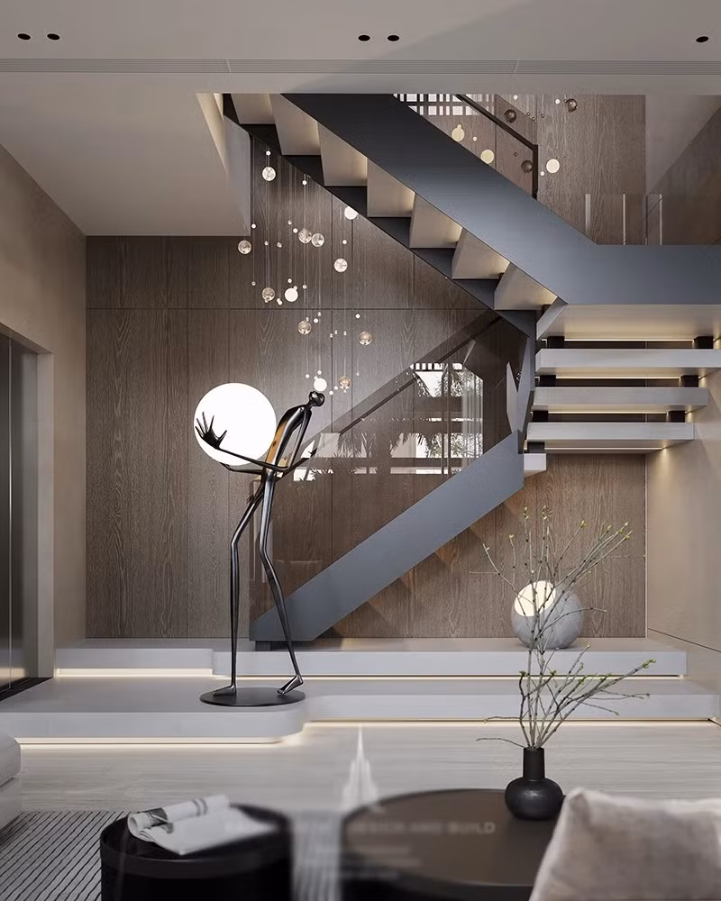 Các món đồ trong nhà đều được bày trí tối giản, thông minh. Ảnh: Chụp màn hình NhaF