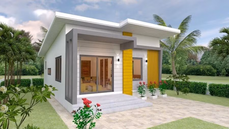 Nhỏ gọn, tinh tế và có tính ứng dụng cao là ưu điểm của mẫu nhà cấp 4 đơn giản nhưng hiện đại. Ảnh: Neohouse