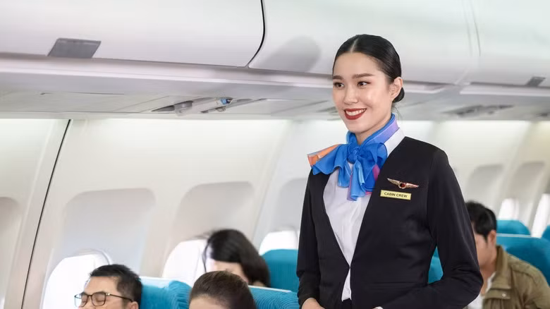 Hầu hết các tiếp viên hàng không đều có khiếu hài hước. Tiếp viên là người làm hài lòng hành khách và mang đến những chuyến đi vui vẻ, mặc dù điều đó đôi khi rất khó khăn.