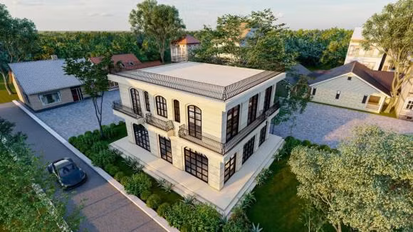 Cách đây không lâu, Quỳnh Lương đăng tải loạt ảnh bản vẽ 3D của nhà mới khiến nhiều người chú ý. Căn nhà rất rộng, mang phong cách sang trọng, hiện đại. Ảnh: FBNV