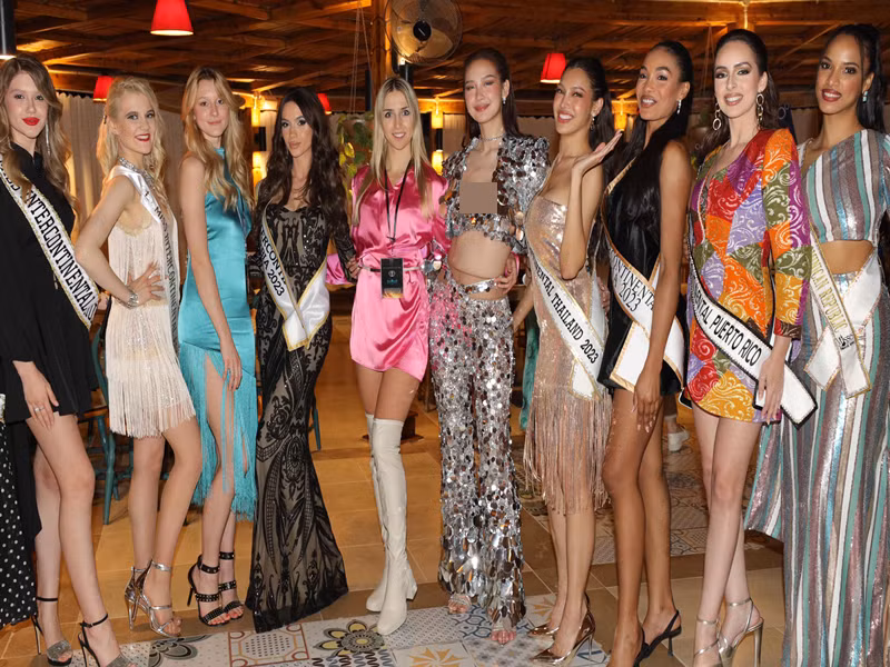 Đương kim Hoa hậu Liên lục địa vẫn nổi bật bên dàn thí sinh năm nay nhờ chiều cao. Ảnh: Miss Intercontinental.
