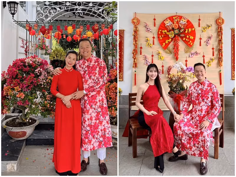 Theo Vietnamnet, Diễm My chia sẻ, mẹ của Vinh Nguyễn thích học những khóa tâm lý nên rất thấu hiểu con cái. "Có lần hai mẹ con nói chuyện, tôi chưa kịp nói gì bà đã hiểu, giống như mẹ ruột", cô kể. Ảnh: FBNV.