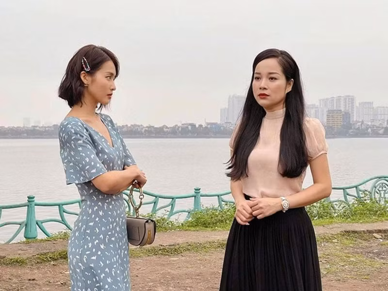 Trong 11 tháng 5 ngày, Minh Hương vào vai Thu - "mẹ kế" tương lai của Tuệ Nhi. Cô được đánh giá diễn tròn vai. Ảnh: Tiền Phong.