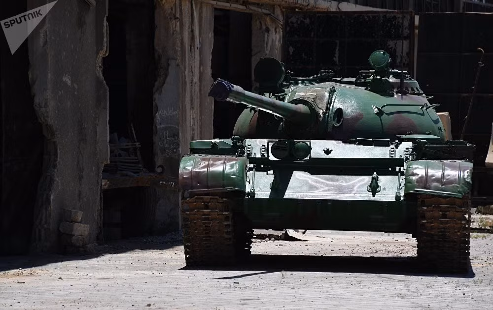 Chiếc xe tăng chiến đấu T-55 được đại tu.