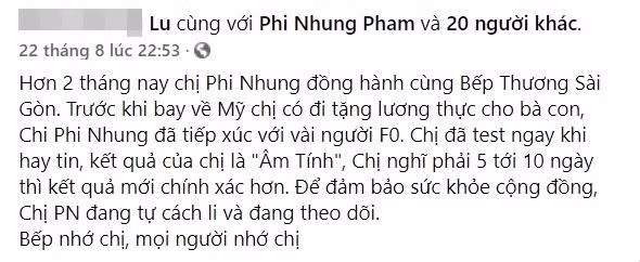 Sau tin don nhiem COVID-19, Phi Nhung xac nhan tiep xuc vai F0-Hinh-3
