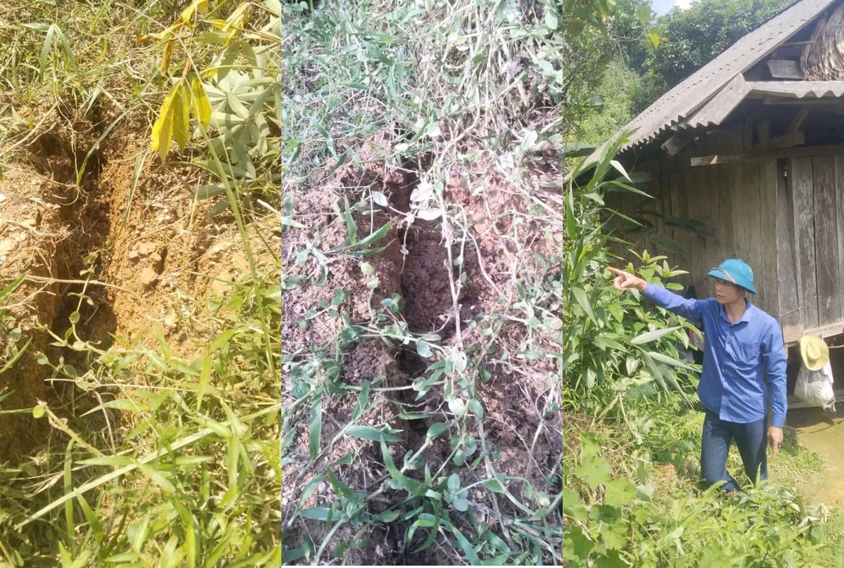 Núi nứt dài hơn 30m, Quảng Bình di dời hàng chục hộ dân Nui nut dai hon 30m, Quang Binh di doi hang chuc ho dan