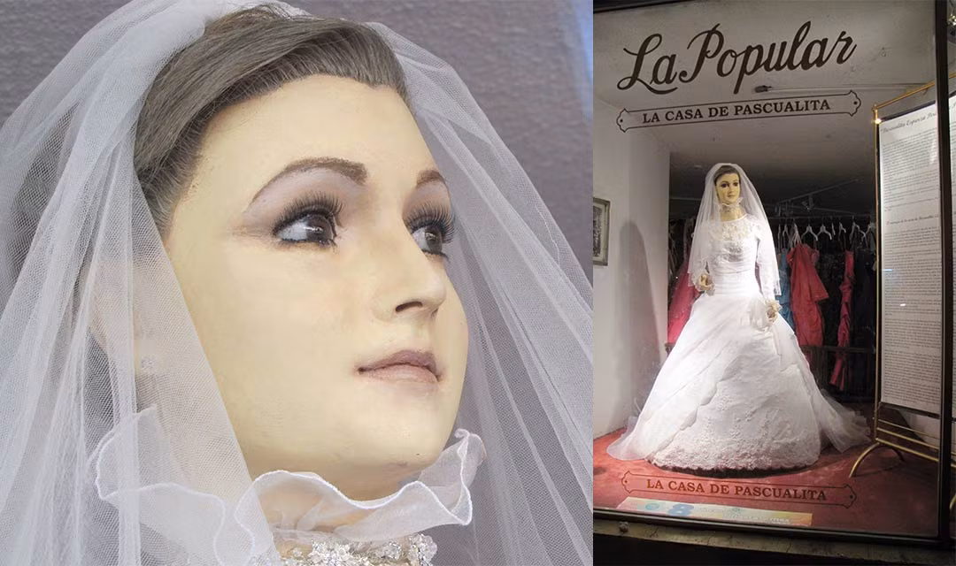 Đau xót vì sự ra đi của con gái, Pascuala Esparza đã ướp xác La Pascualita và khoác lên người váy cô dâu rồi đặt trong cửa tiệm áo cưới của mình.