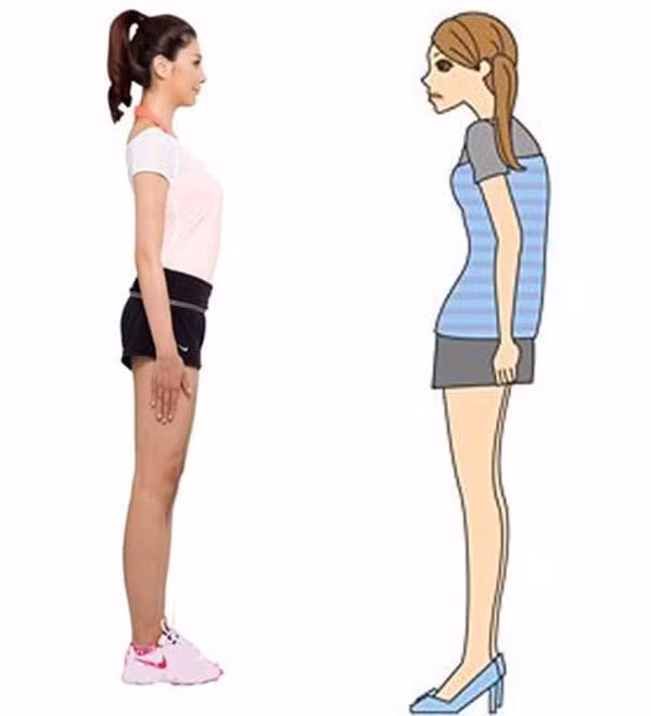 Đi đứng đúng tư thế. Việc điều chỉnh quai hàm không đúng cách hay dáng đi vai thõng xuống có thể khiến cho các cơ ở cằm, quai hàm và cổ trở nên yếu đi. Ngồi trong tư thế đúng với lưng thẳng, vai giữ theo lưng và đầu được giữ đúng cách sẽ giảm bớt nguy cơ nọng cằm.