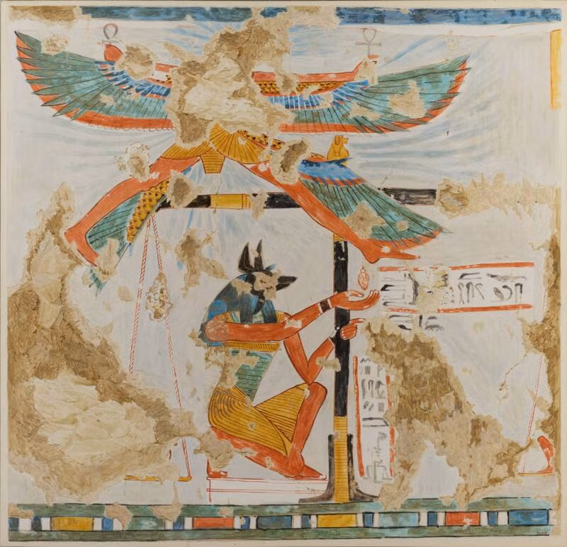 Khi một người chết đi, linh hồn sẽ đến gặp thần Anubis. Tại đây, thần Anubis sẽ cân trái tim của người chết.