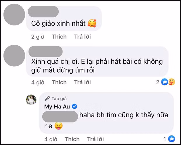 Phần lớn bình luận dưới hình ảnh mới của Âu Hà My đều là lời khen ngợi cho nhan sắc của nữ giảng viên. Ảnh: Chụp màn hình