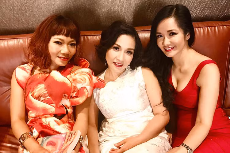 Dù đã trải qua một lần sinh nở, Hồng Nhung vẫn giữ được vóc dáng thon gọn.