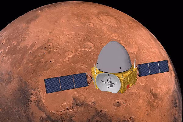 Cú đáp xuống sao Hỏa của tàu Zhurong khác biệt so với khi tàu vũ trụ Perseverance của NASA đáp xuống hồi tháng 2/2021.