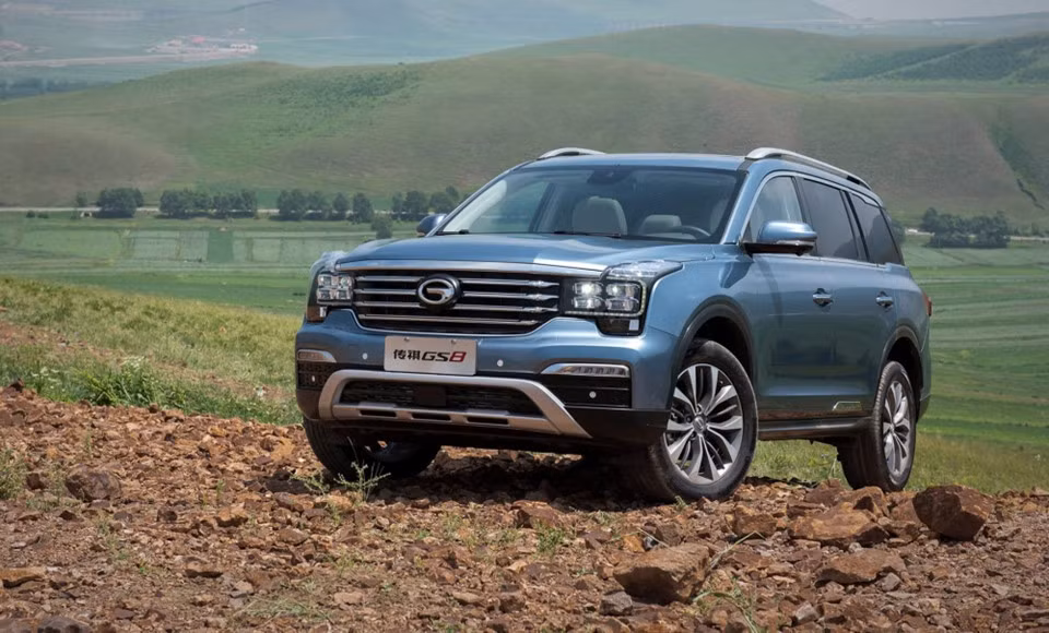 GAC Trumpchi GS8 cũng là mẫu xe ôtô Trung Quốc thừa hưởng nền tảng khung gầm từ Fiat, giống với các mẫu Lancia Thesis hay Alfa Romeo 166.