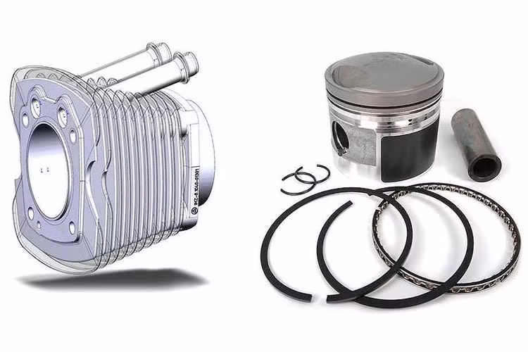 Hãng chú trọng đến từng xi-lanh cải tiến cùng với gioăng mới, thành piston tráng teflon và mặt piston phủ molybdenum bằng công nghệ phun plasma.
