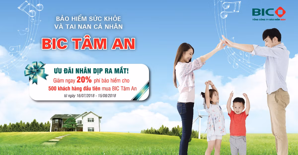 BIC giam 20% phi bao hiem BIC Tam An nhan dip ra mat