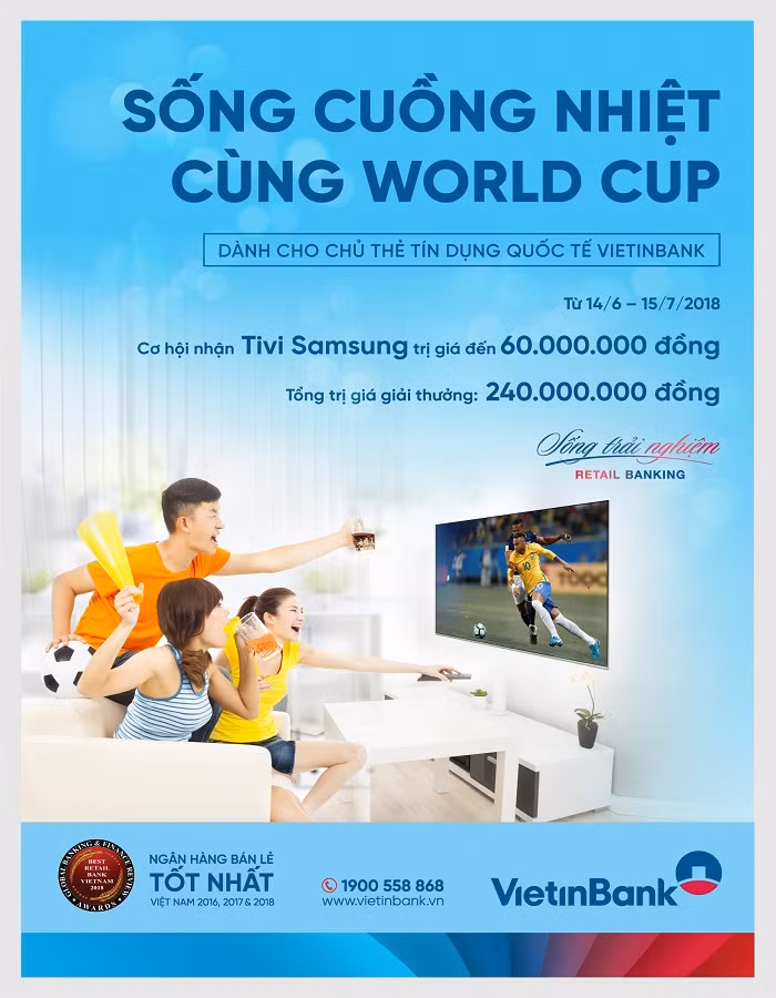 “Song cuong nhiet cung World Cup” voi the tin dung VietinBank