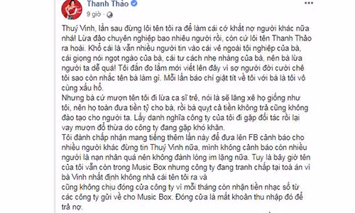 Thanh Thao buc xuc to bi Thuy Vinh muon ten khat no-Hinh-2