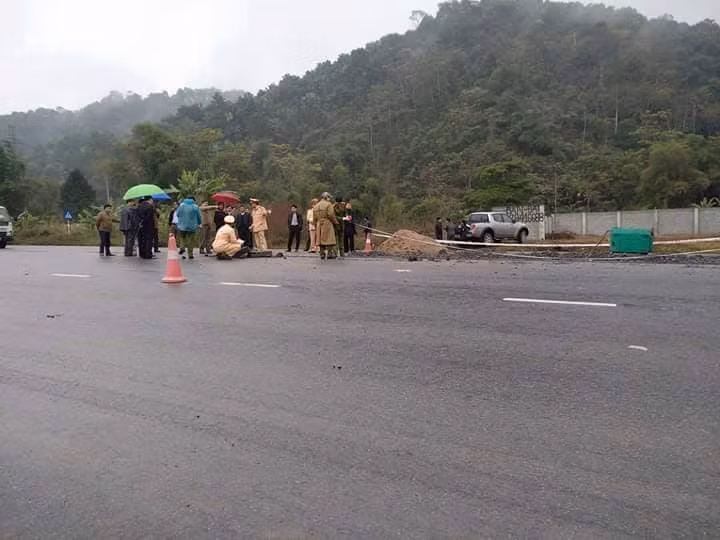 Hiện trường vụ tai nạn.