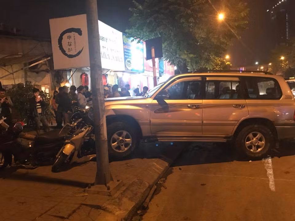 Hiện trường vụ tai nạn.