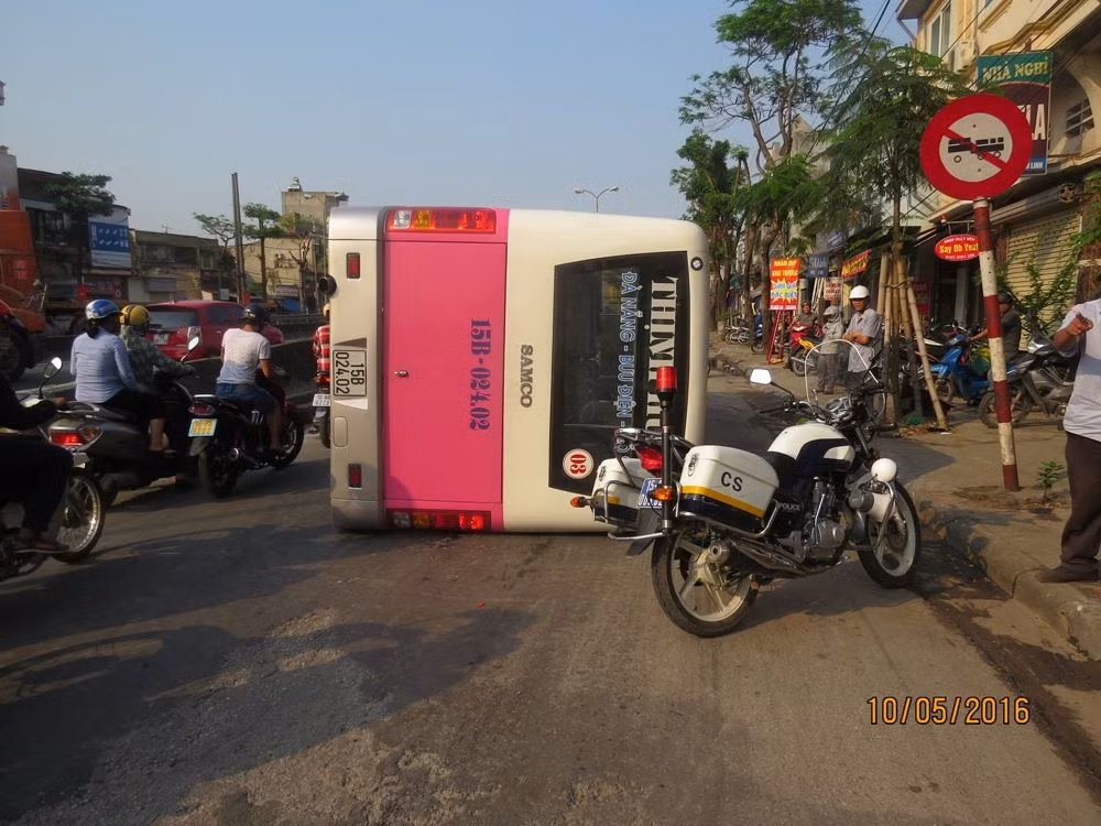 Hiện trường vụ tai nạn.