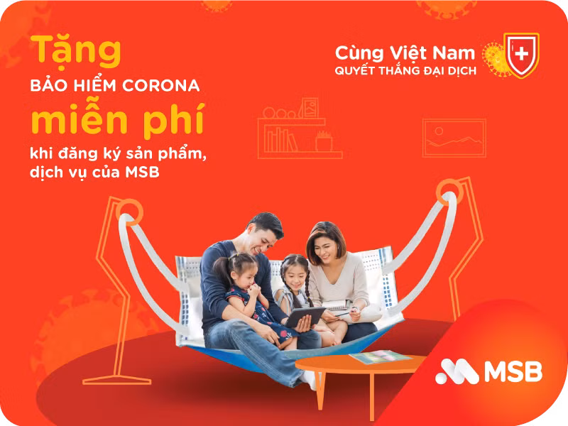 MSB tang bao hiem Corona Guard mien phi cho khach hang