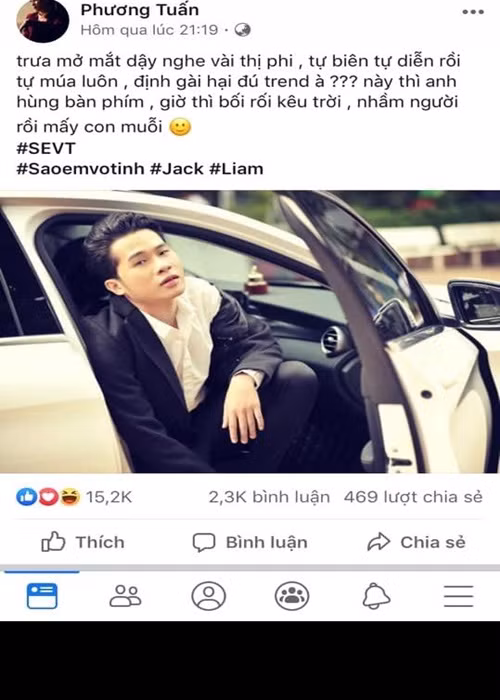 Trước tin đồn lừa tình nhiều cô gái, Jack khẳng định bị vu oan. Ảnh: Vietnamnet